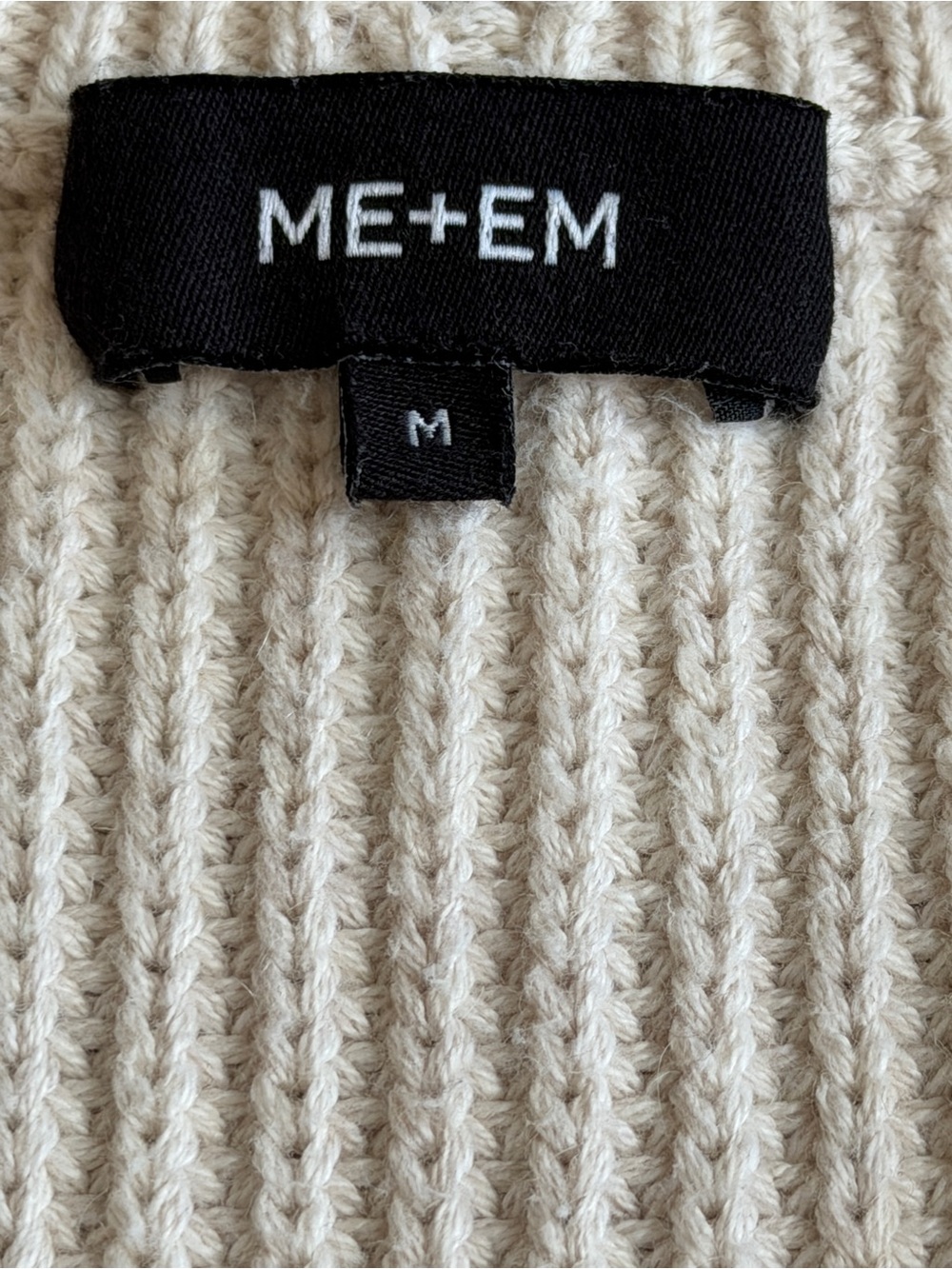 ME+EM Sleeveless Knit Cotton Cashmere Tank Vest Sweater ivory cream - Picture 3 of 5